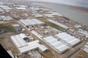 Iniciaron la construcción del pluvial sobre Saavedra Lamas en el Parque Industrial