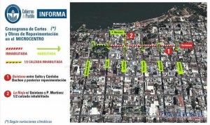 Repavimentación: 15 cuadras terminadas y nuevas calles cerradas