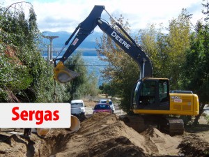 Villa Lago Gutiérrez obra de gas