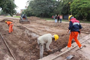 Comienza la pavimentación de avenida Italia