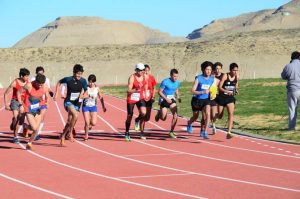 Terminación de la Pista de Atletismo de Comodoro Rivadavia.