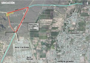 Cambios en la traza de la ruta 13 que va a Uspallata