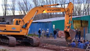 Avanza la obra pluvial en Rincón de los Sauces