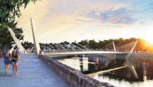 Así será el nuevo puente peatonal en el centro de Carlos Paz