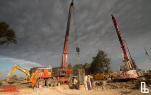 Avanza la obra del puente Lacarra del lado de Lanús