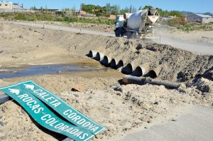 Caleta Córdova: las obras sobre la ruta 1 se encuentran paralizadas