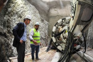 Se puso en marcha la tuneladora que construye un colector cloacal del sistema Matanza-Riachuelo