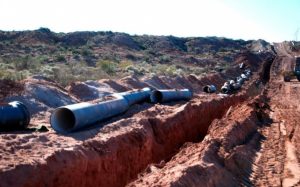 Por la crisis se frenó la obra del acueducto del Río Colorado