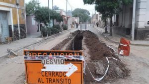 Valle Viejo, hundimientos en obra de cloacas