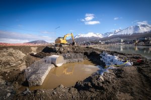 Continúan obras de alcantarillado en Ushuaia