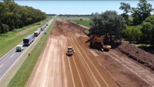 La obra de la autopista de la Ruta 5 está parada