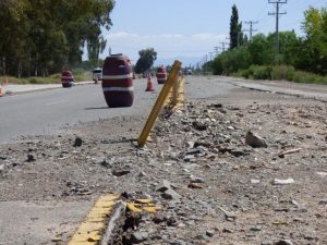 Grieta en Ruta 40: comienzan los trabajos de remoción y se construirá un terraplén