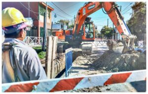 San Rafael: avanzan las obras del colector cloacal norte