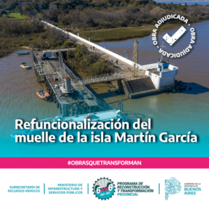 Adjudicaron la obra de acondicionamiento del muelle de la isla Martín García