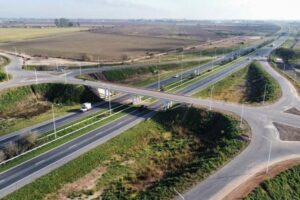 Avanzan las obras del acceso de Fray Luis Beltrán a la autopista Santa Fe-Rosario