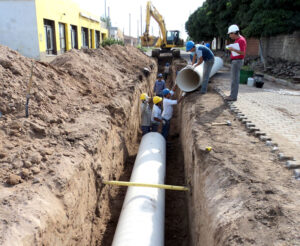 Se pone en marcha la obra de desagües en Catriló