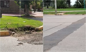 Bolívar – Sigue sin terminarse la obra de agua y se empiezan a resquebrajar los parches de fresado asfáltico