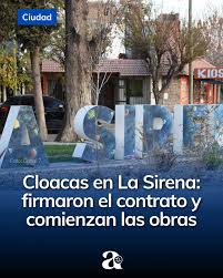 Obra de cloacas en barrio La Sirena