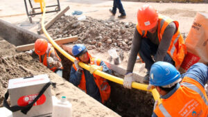 Obra de gas del barrio PROCREAR de Roca