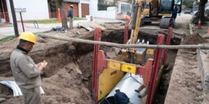Construcción de un desagüe pluvial de 1355 metros